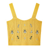 Camiseta de tirantes de punto Cottagecore